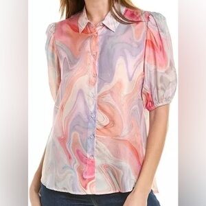 Johnny Was Laguna Vesper Lisbon Silk Shirt